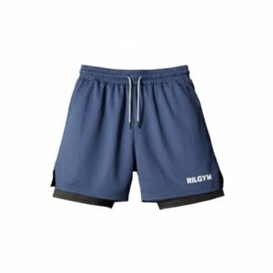 RILGYM kratke hlače 2u1 - PLAVE